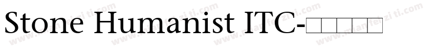 Stone Humanist ITC字体转换